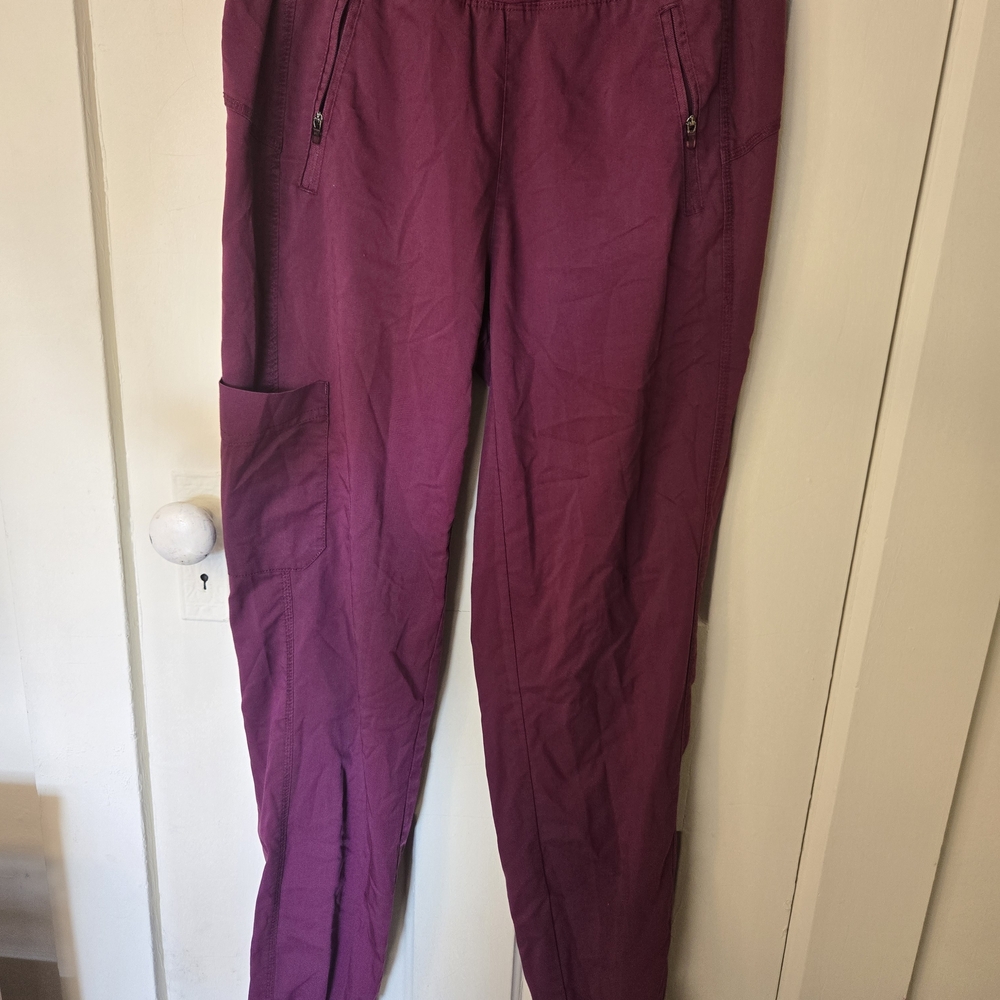 healing hands Magenta Cargo Scrub Joggers